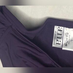 Ana Deep Purple swim bottoms that matches floral top